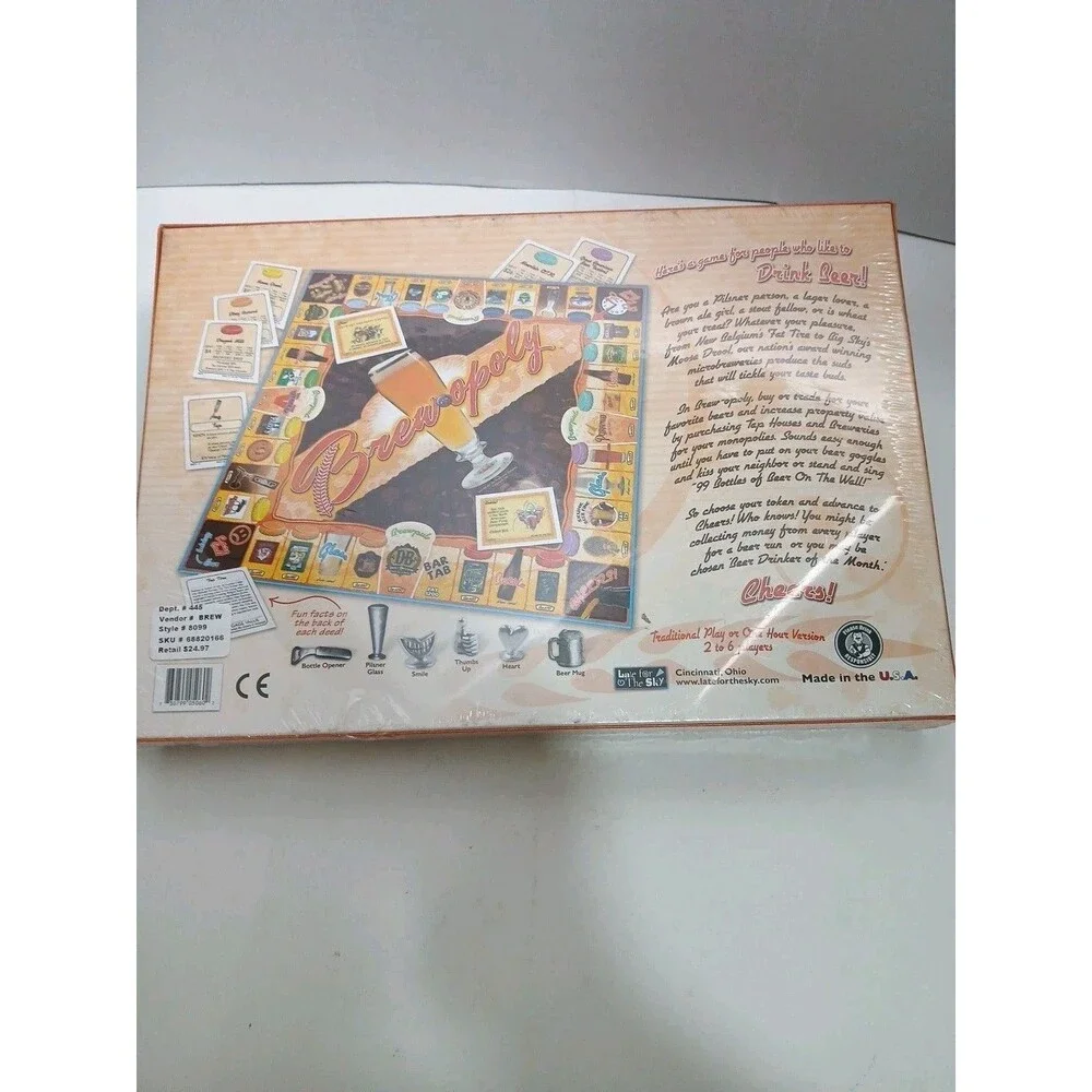 Brewopoly Beer Board Game Factory Sealed Late For The Sky Brewery Craft Beer